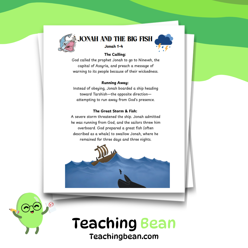 Jonah & the Big Fish Mini Unit
